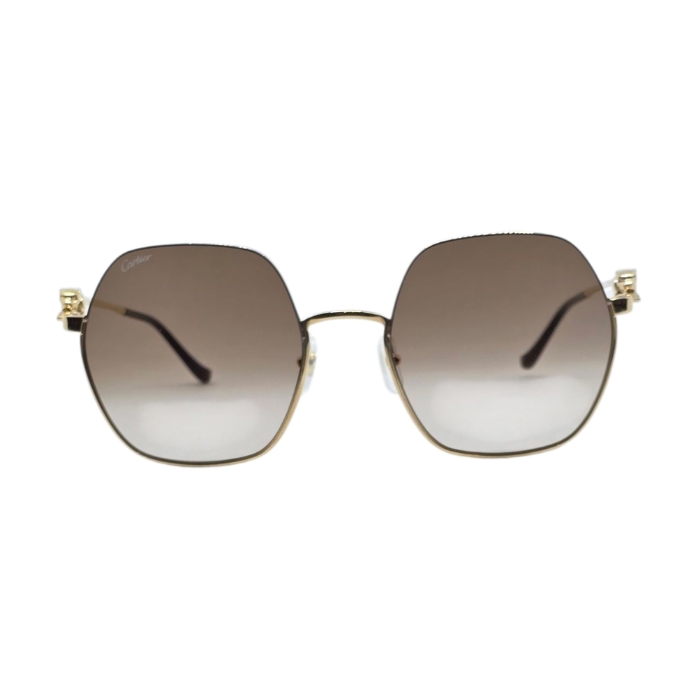 Cartier Brown and Gold Women's Sunglasses 100% AUTHENTIC